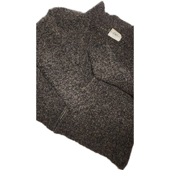 B Moss Acrylic And Wool Sweater Brown Long Sleeve Size Small Zipper Up - Picture 9 of 16